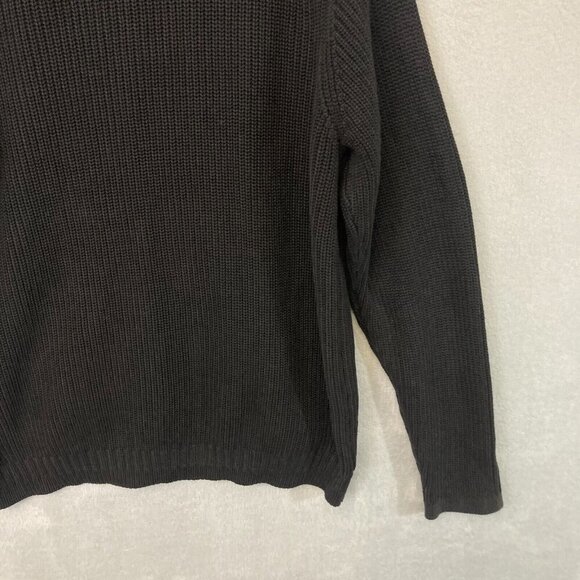 Carbon 2 Cobalt Zip Up Sweater Mens Size XL Black Jacket Ribbed Knit Heavyweight - Picture 13 of 14